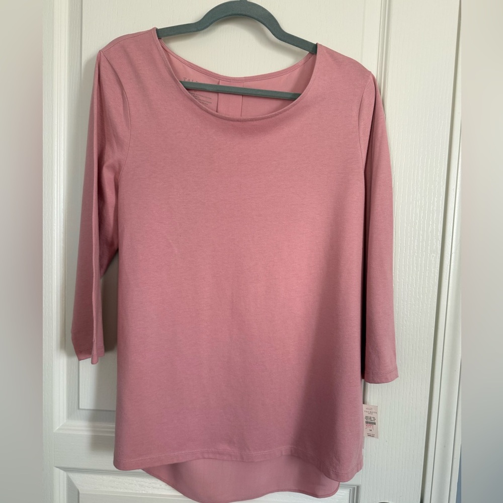 Talbots Soft Pink Blouse size M